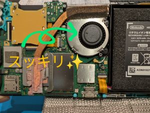 ファンもきれいになりました